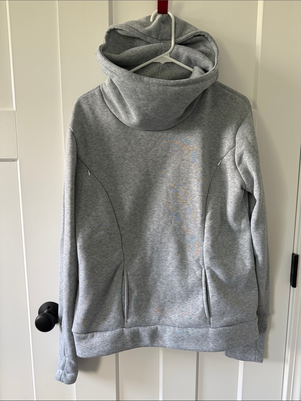 Nursing Women's Gray Cowl Neck Pullover Sweatshirt